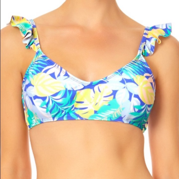 Junior's Ruffle Bralette Bikini Swim Top - Picture 4 of 6